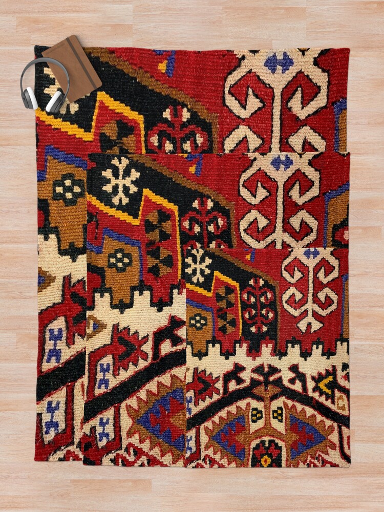 Decorative Kilim Navaho Weave Woven Textile Throw Blanket For Sale