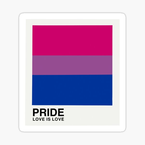 Bisexual Pride Pantone Sticker For Sale By Devilstripdes Redbubble