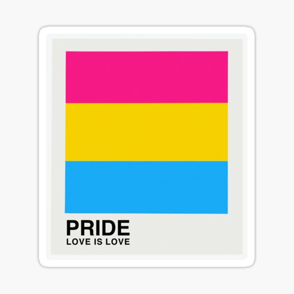 Pansexual Pride Pantone Sticker For Sale By Devilstripdes Redbubble