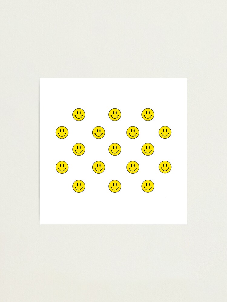 Smiley Face Sticker Pack Photographic Print For Sale By