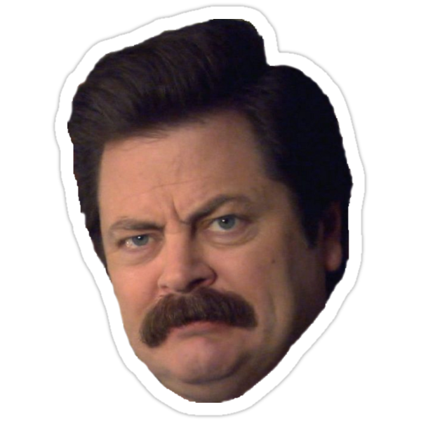 Ron Swanson Stickers By Connor Hansford Redbubble 8591