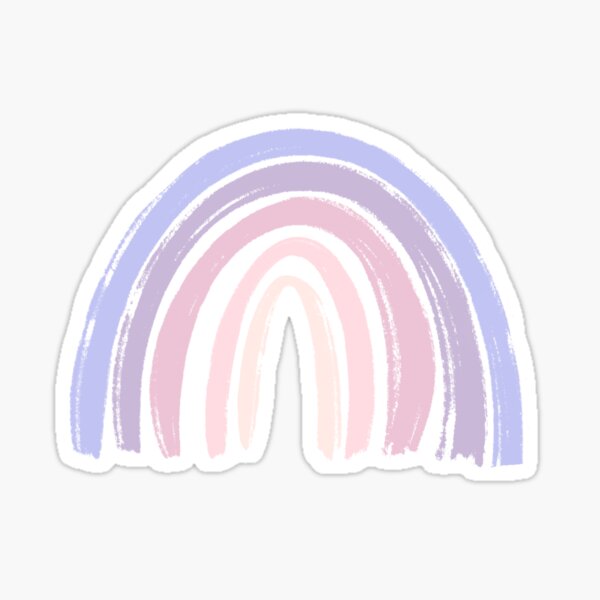 Purple Rainbow Sticker For Sale By Christiangallie Redbubble