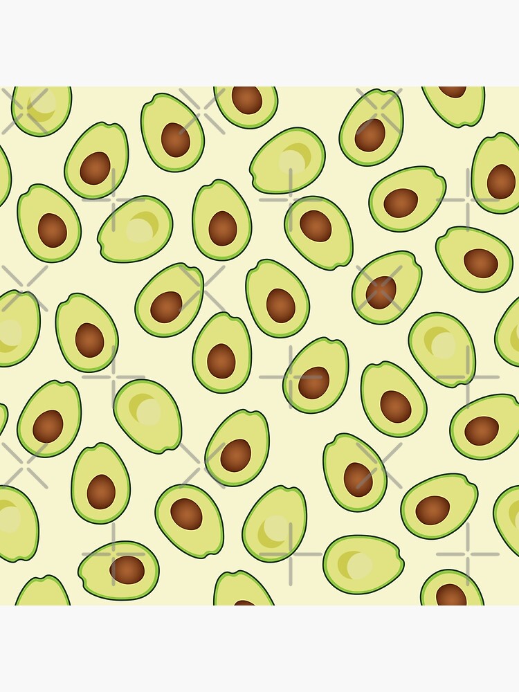 Cute Avocado Aesthetic Seamless Pattern Design Canvas Print For Sale