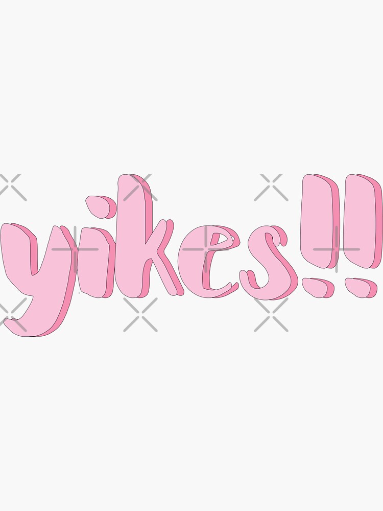 Yikes Pink Soft Pastel Aesthetic Sticker For Sale By Kambamdesigns