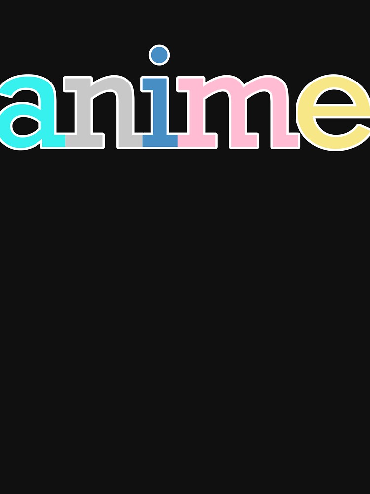 Anime Logo In Animesexual Pride Flag Colors T Shirt By