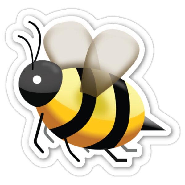 Bee Emoji Stickers By Kaitlintaylaa Redbubble