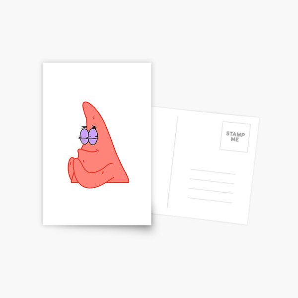 Patrick Star Praying Meme Postcard For Sale By Amemestore Redbubble