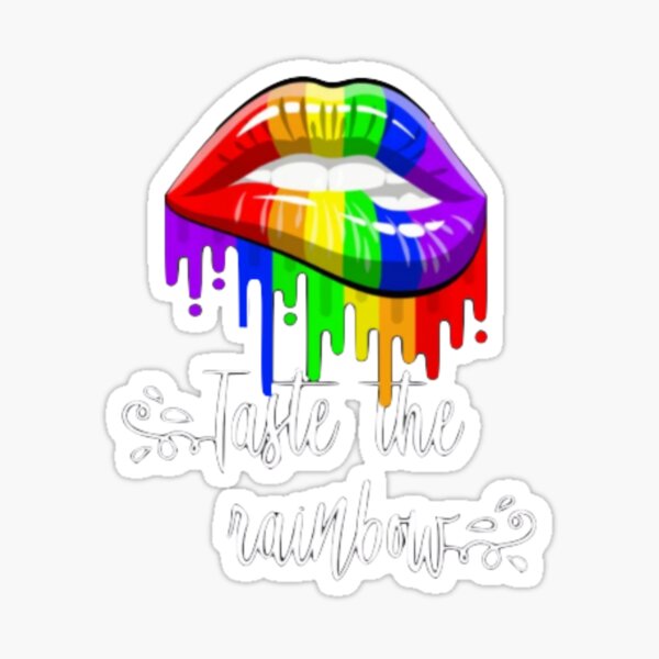 LGBTQ Rainbow Lips Pride Gay Homosexual Lesbian Taste The