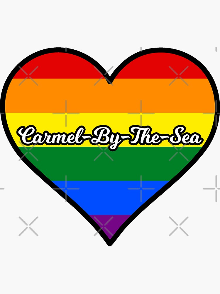 Carmel By The Sea California Gay Pride Heart Sticker By Fearcity