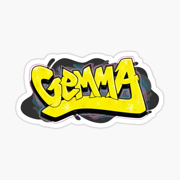 Gemma Graffiti Name Sticker For Sale By NameGraffiti Redbubble