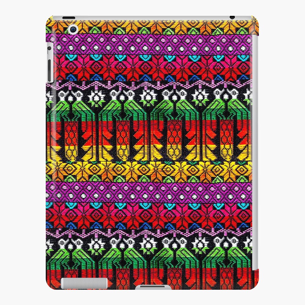 Funda Y Vinilo Para Ipad Huipil Guatemalteco Quetzal Tela T Pica