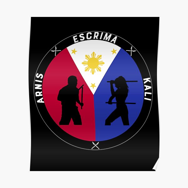 Arnis Kali Eskrima Fma Sparring With Escrima Sticks Filipino Poster