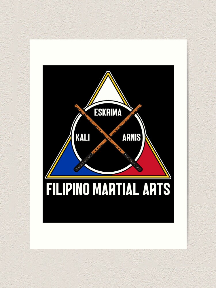 Arnis Kali Eskrima Fma Sparring Escrima Sticks Filipino Flag Art