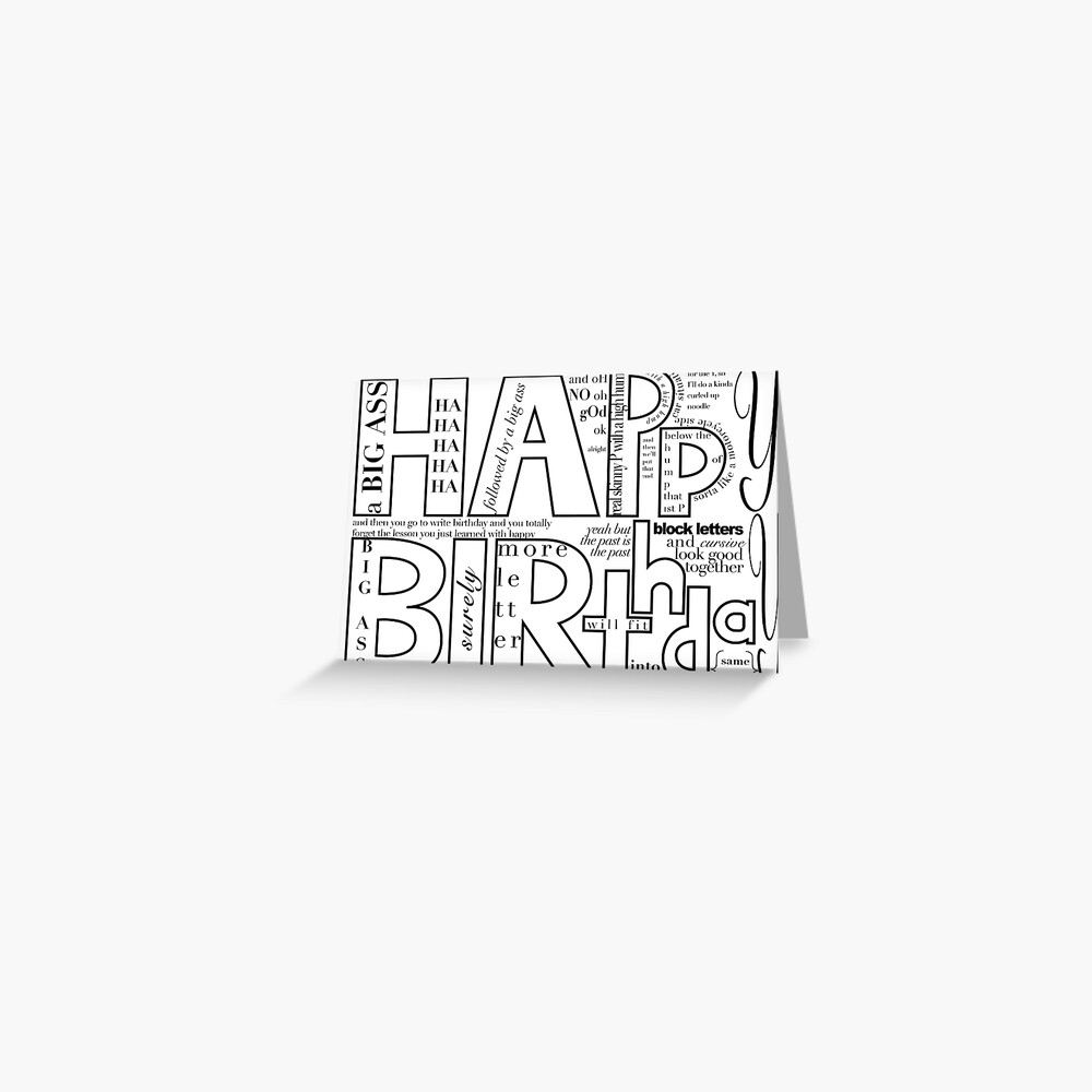 John Mulaney Happy Birthday Sign Greeting Card For Sale By Abbiem97