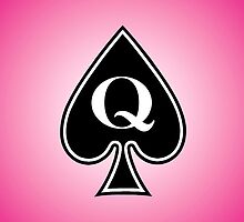 Smartphone Case - Queen of Spades - Magenta by Mark Podger