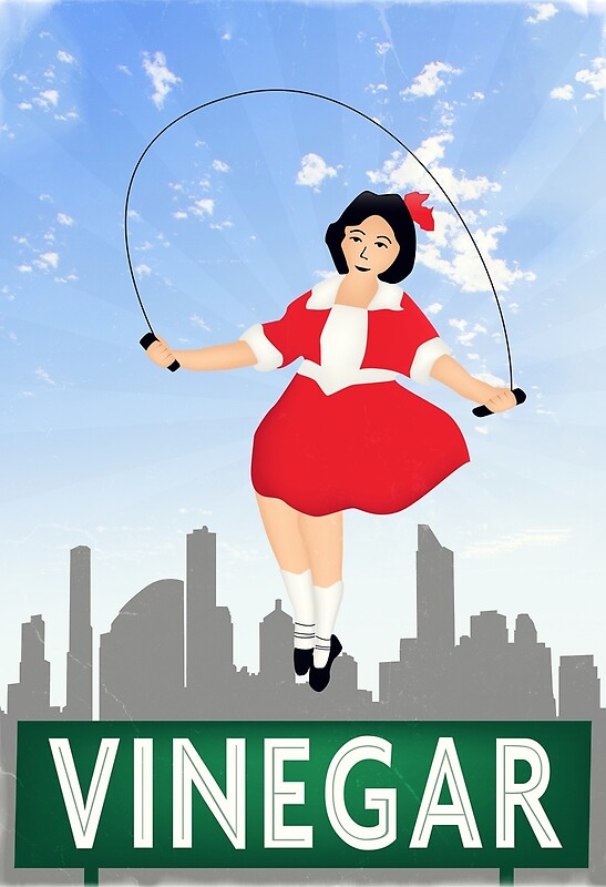 "Skipping Girl Vinegar" by melbournedesign Redbubble
