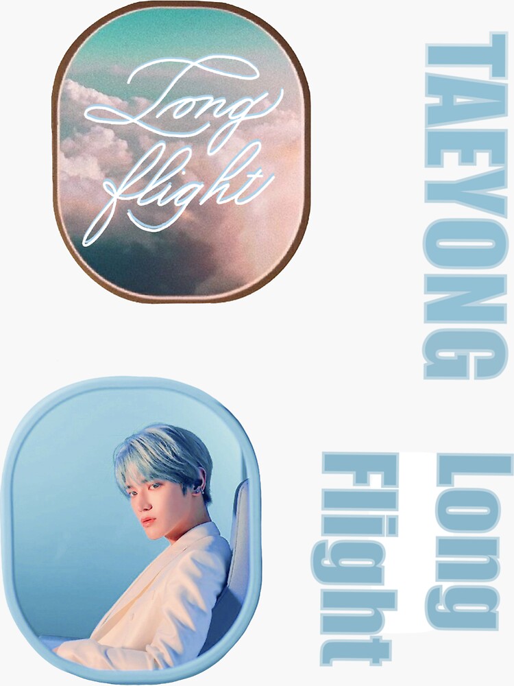 Nct Taeyong Long Flight Sticker Set Sticker By Mumuswiss Redbubble