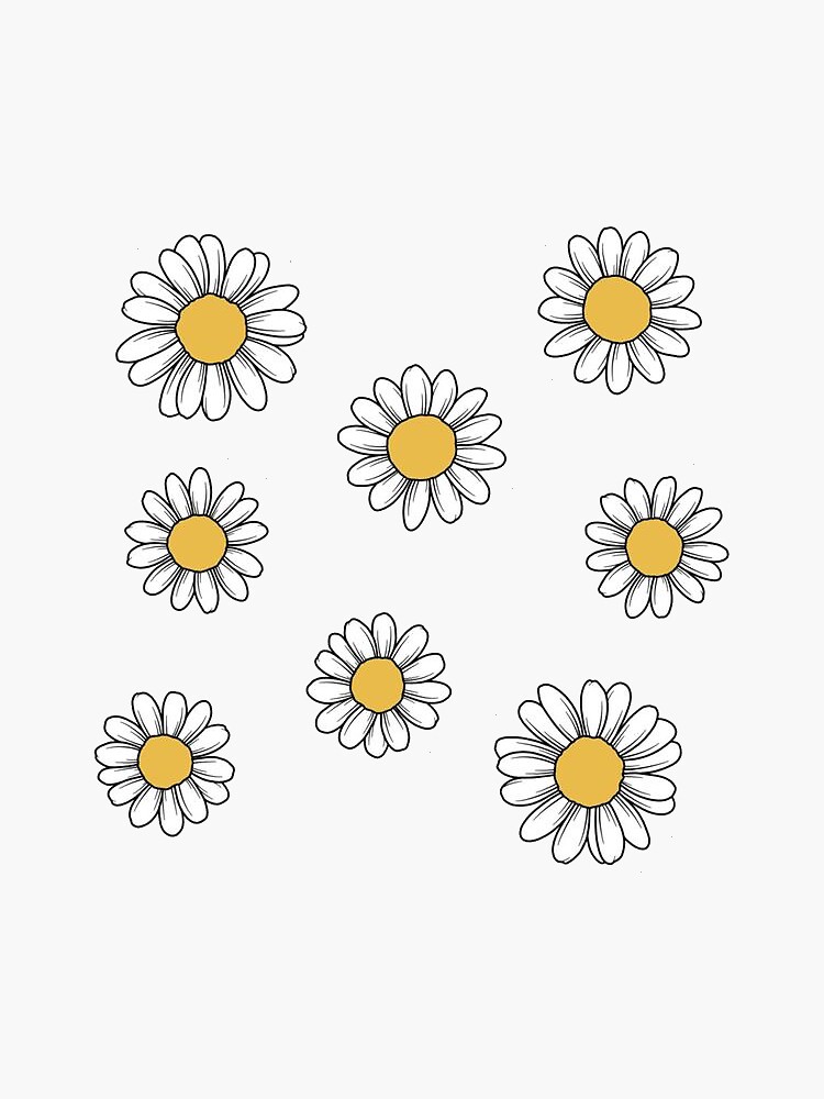 Daisy Flower Pack Sticker By Kyarbrough Redbubble