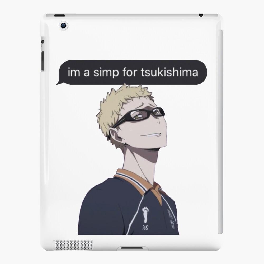 Haikyuu Tsukishima Kei Themed Design Simp Anime Boy IPad Case