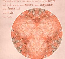 Thrive: Rose Quartz Mandala #1 by Gail S. Haile