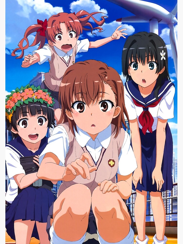 Toaru Kagaku Misaka Mikoto Shirai Kuroko Saten Ruiko Uiharu Kazari Photographic Print For