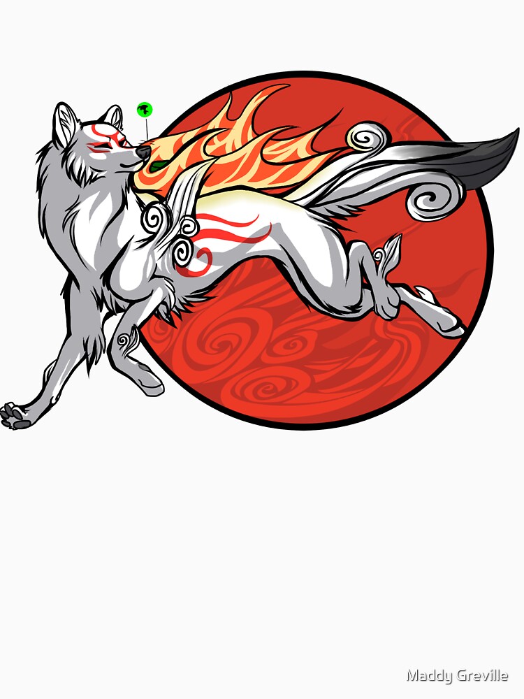 Okami Amaterasu T Shirt For Sale By Fritterthefolf Redbubble