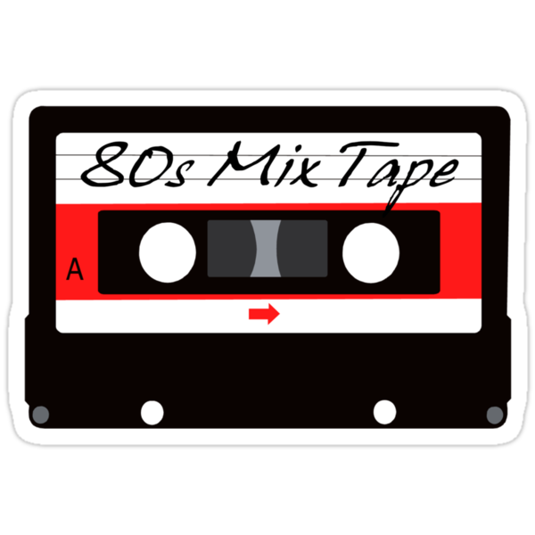 80s Music Mix Tape Cassette Stickers By Firefoxxy Redbubble