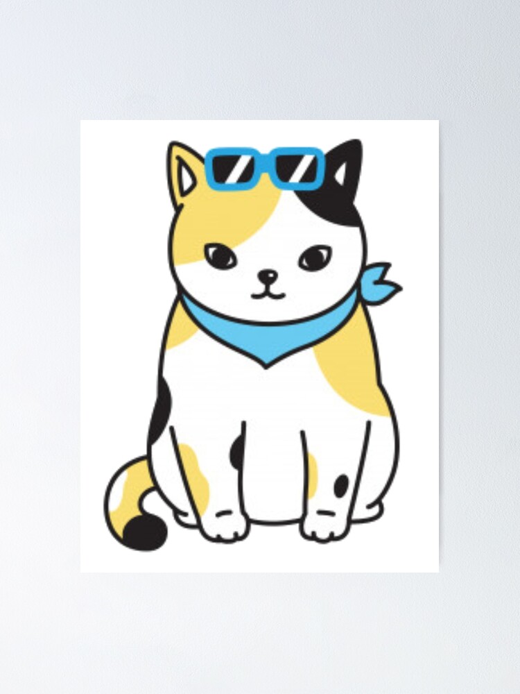 Póster Bandana Neko de kawaiistudio Redbubble