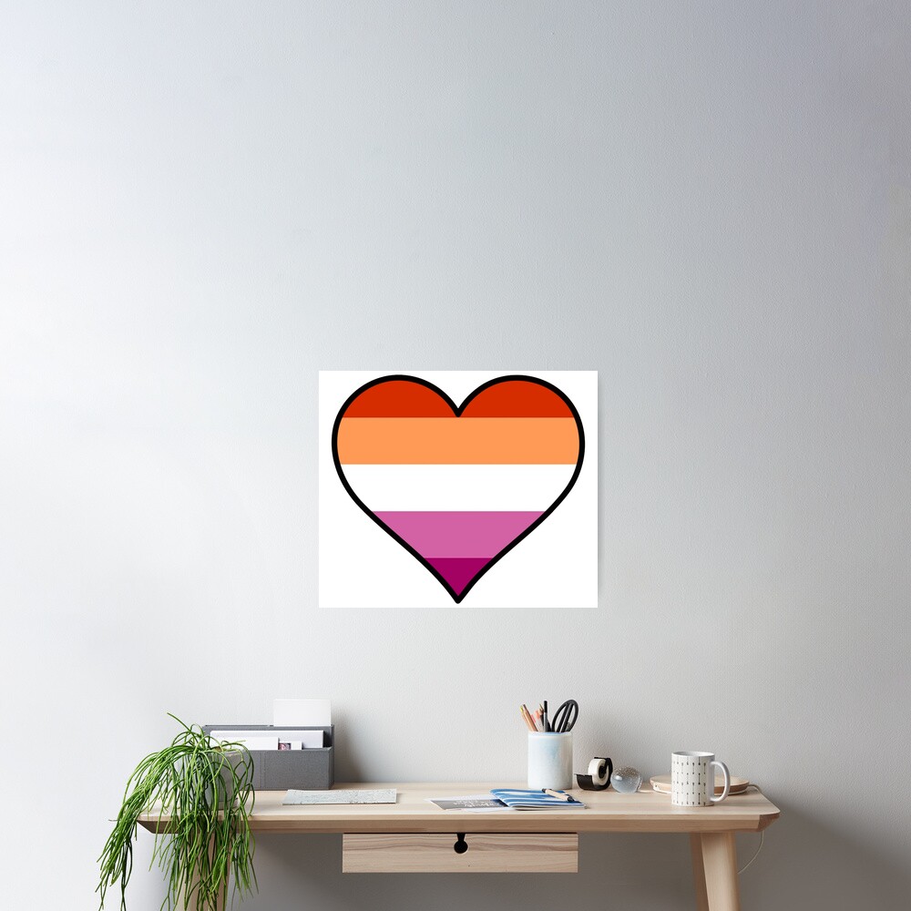 Lesbian Heart Poster By Juliana Crafts Redbubble