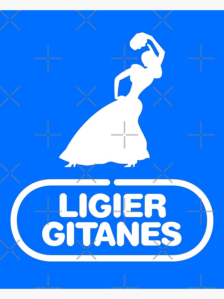 Ligier Gitanes F1 Team Logo 1975 1980 Gypsy Dancer White Print