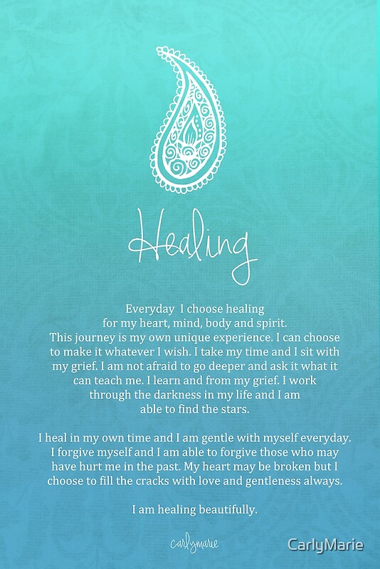 "Affirmation ~ Healing" by CarlyMarie | Redbubble