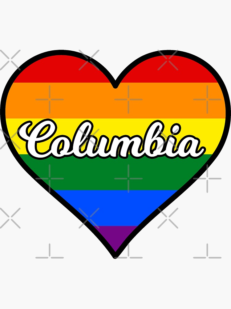 Columbia Maryland Gay Pride Heart Sticker For Sale By Fearcity