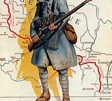 The French Infantry in the Battle by Bridgeman Art Library