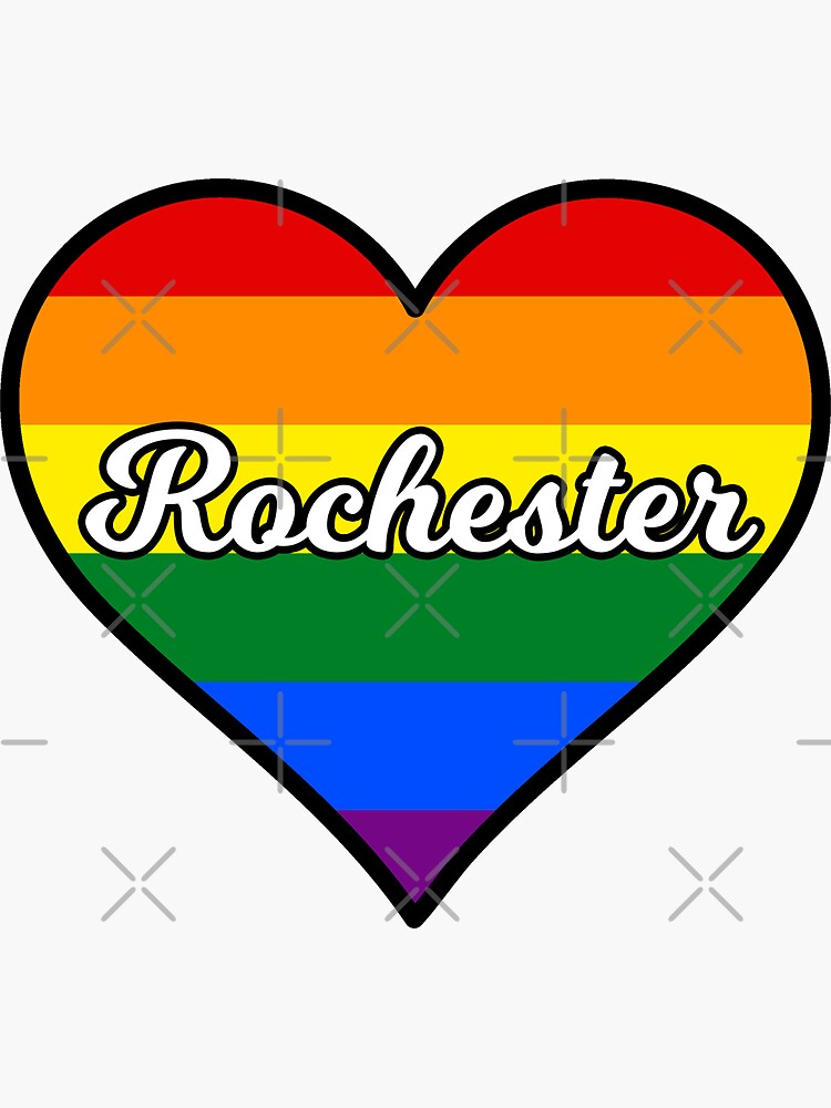 Rochester Minnesota Gay Pride Heart Sticker For Sale By Fearcity