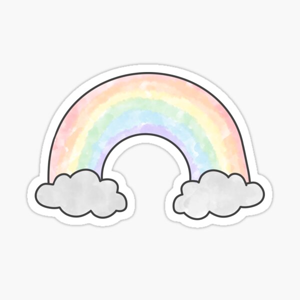 Watercolor Rainbow Sticker For Sale By Swagnstickers Redbubble