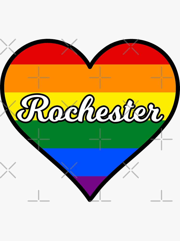 Rochester New York Gay Pride Heart Sticker For Sale By Fearcity