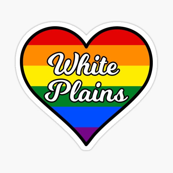 White Plains New York Gay Pride Heart Sticker For Sale By Fearcity