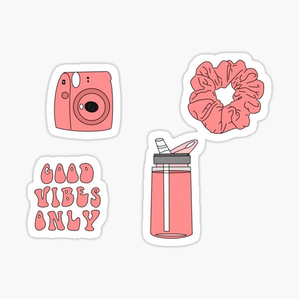 Red Color Aesthetic Pack Sticker By Charloottttee Redbubble