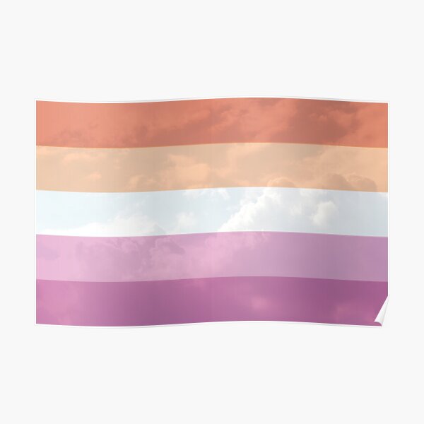 Lesbian Pride Flag Sunset Poster By Juliana Crafts Redbubble