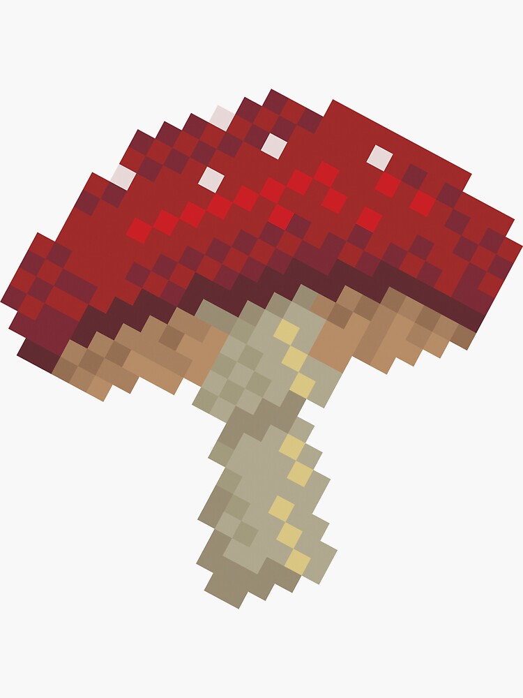 Fly Agaric Mushroom Pixel Sticker For Sale By Chillcrafting Redbubble