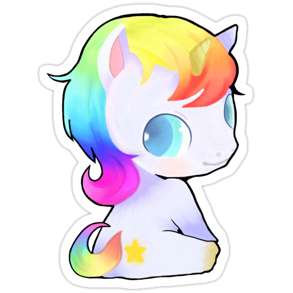 Rainbow Unicorn Stickers By Emmxx Redbubble