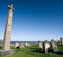 Caedmons Cross at Whitby Abbey by photoeverywhere