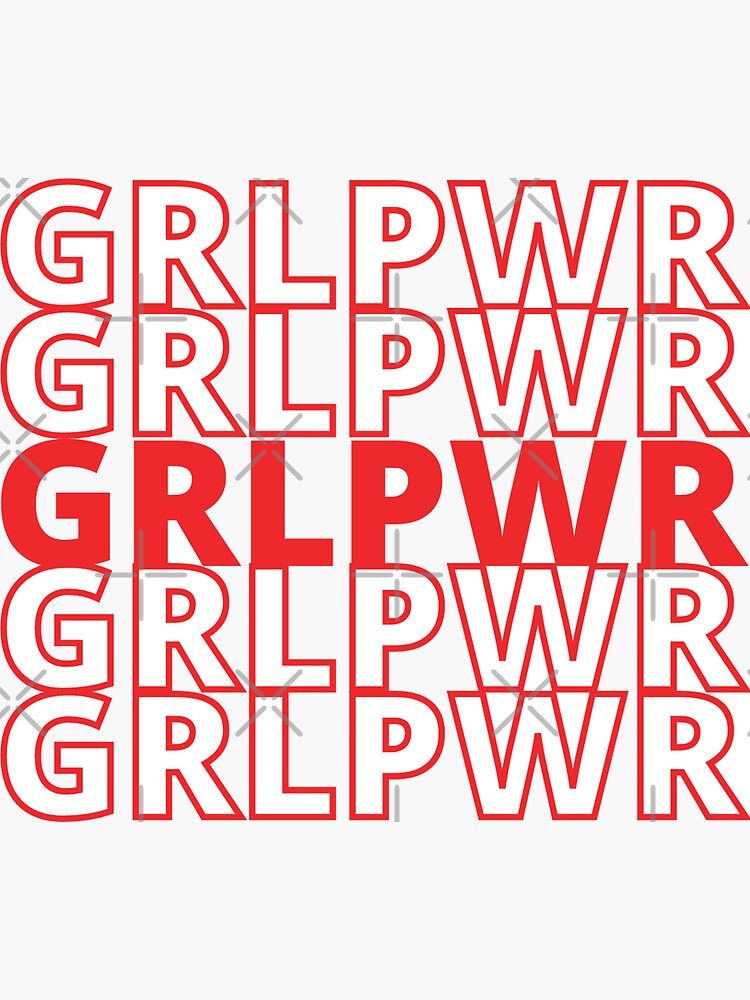 Grl Pwr Feminist Sticker For Sale By Marcadao Redbubble