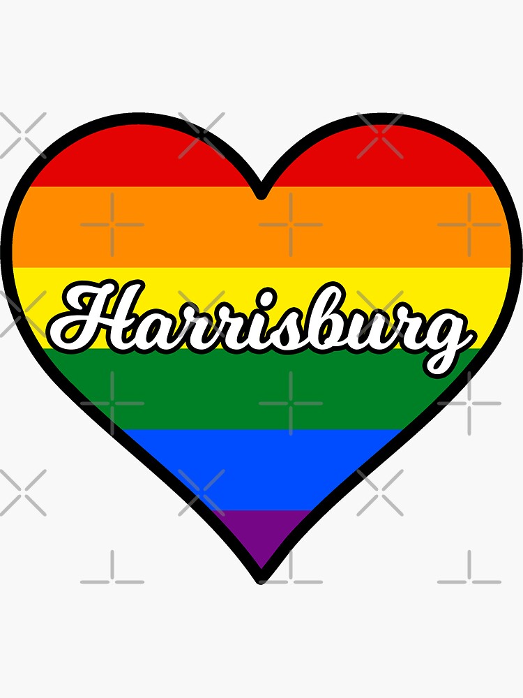 Harrisburg Pennsylvania Gay Pride Heart Sticker For Sale By Fearcity