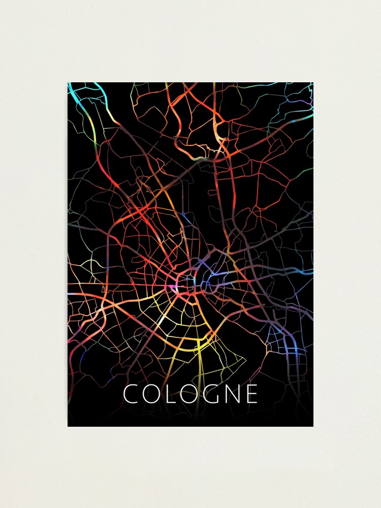 L Mina Fotogr Fica Mapa De Calles De La Ciudad De Colonia Modo Oscuro