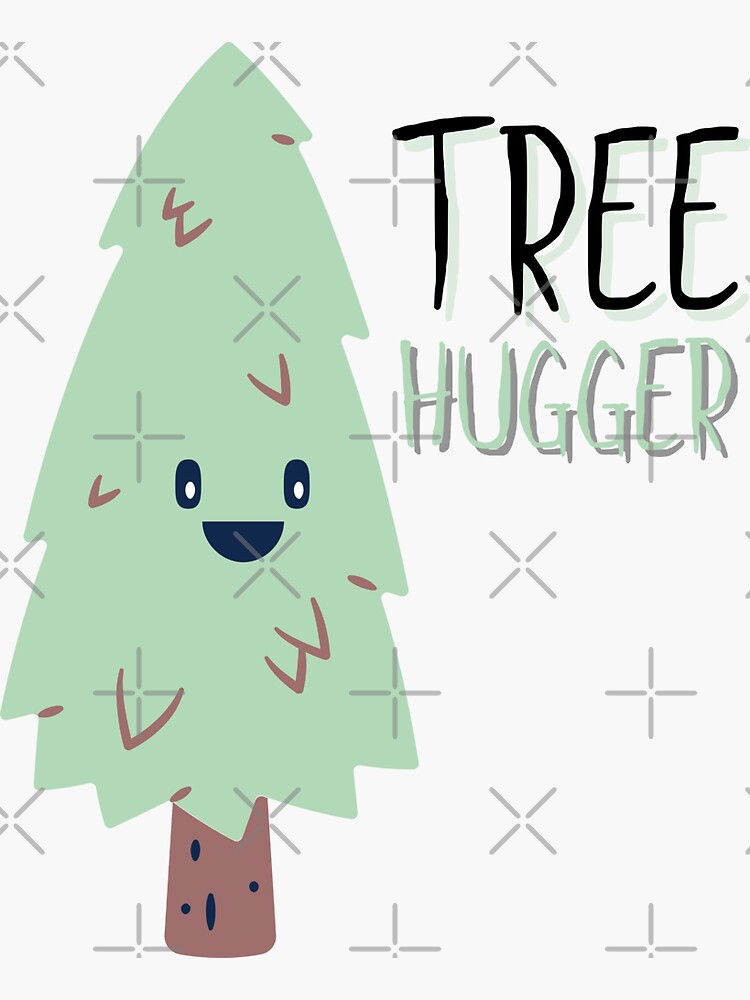 Tree Hugger Sticker For Sale By Mrbrown Redbubble