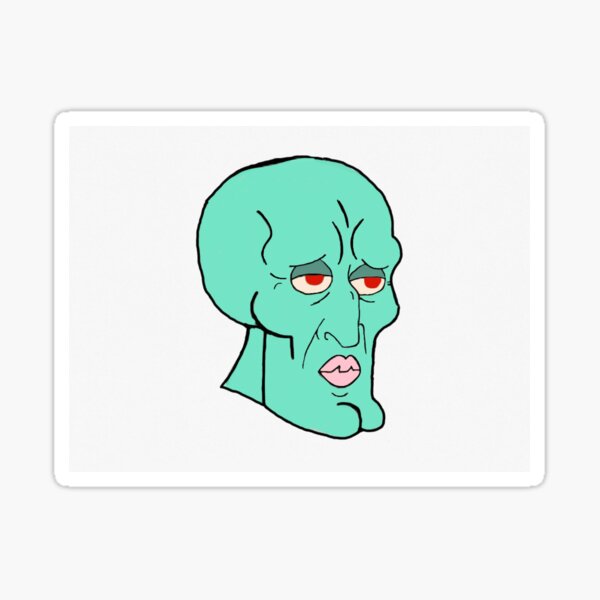 Squidwards Sticker By Tillybobs Redbubble