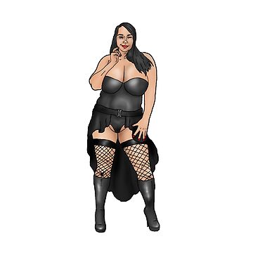 BBW Pin Up In A Gothic Dress Sticker By PinUpsandPulp Redbubble