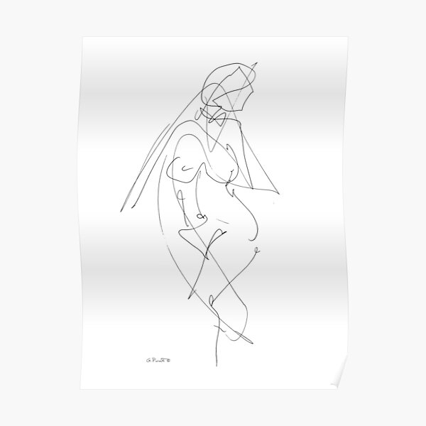 Nude Woman Drawing 7 Poster For Sale By Gordon Punt Redbubble