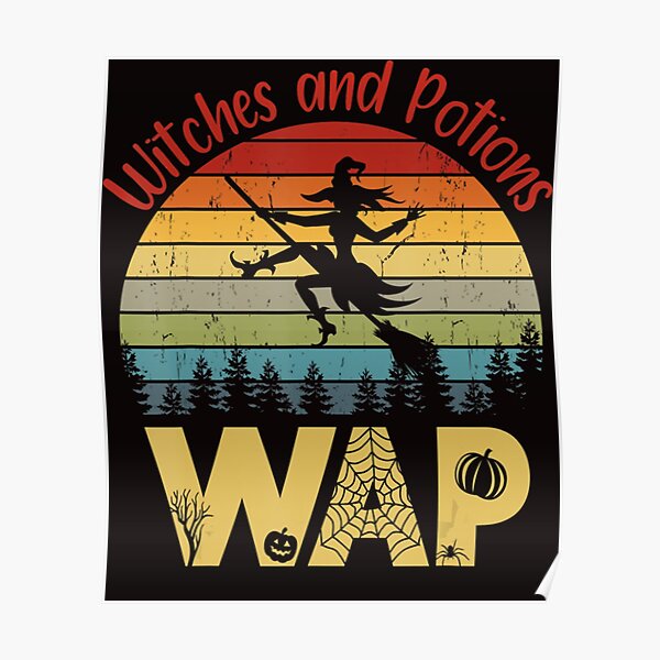 WAP Witches And Potions Retro Sunset Poster For Sale By AnnettRitter